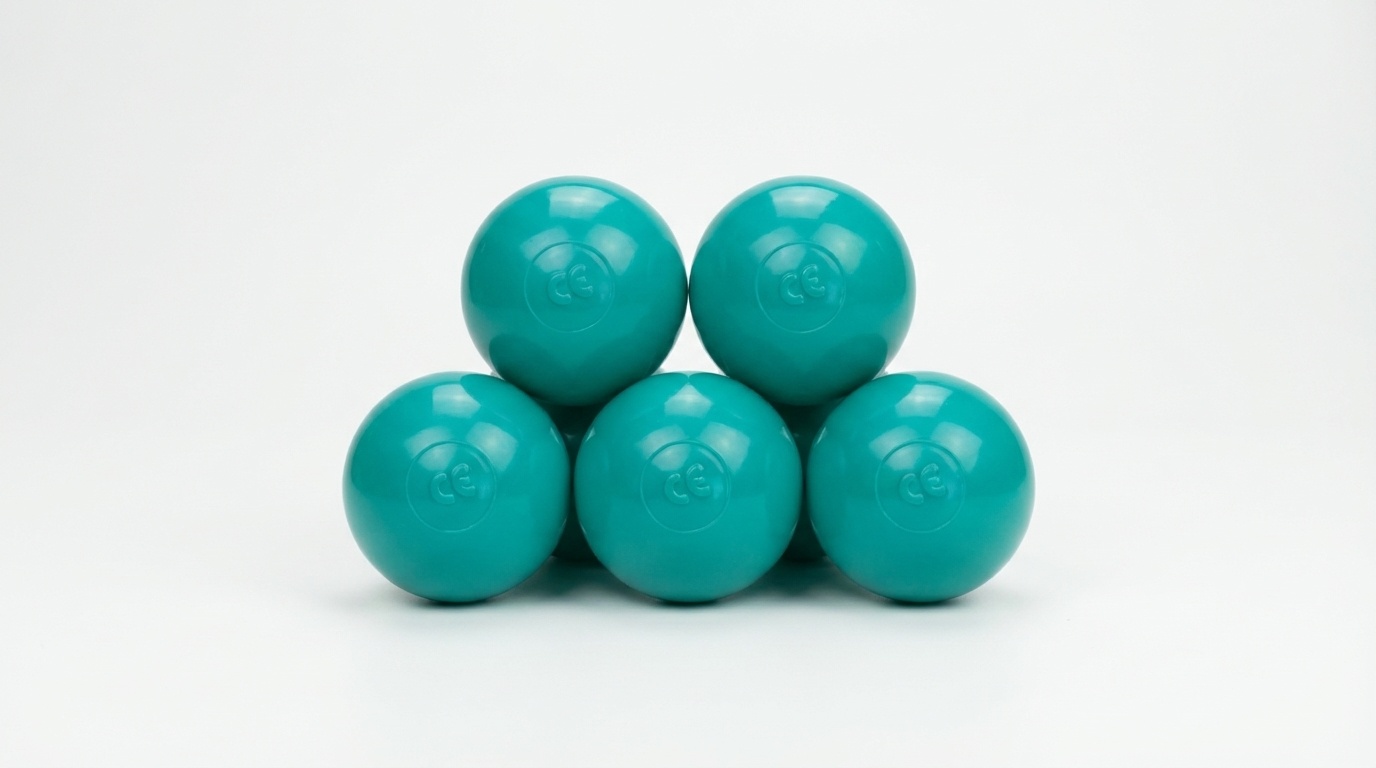 Ballenbak ballen turqoise (70mm) 1000 stuks