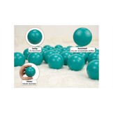 Ballenbak ballen turqoise (70mm) 1000 stuks