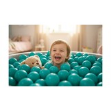 Ballenbak ballen turqoise (70mm) 1000 stuks