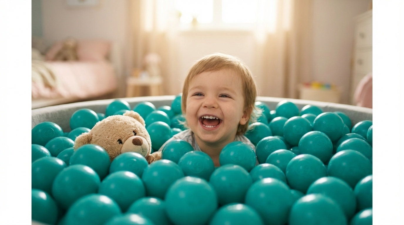 Ballenbak ballen turqoise (70mm) 1000 stuks