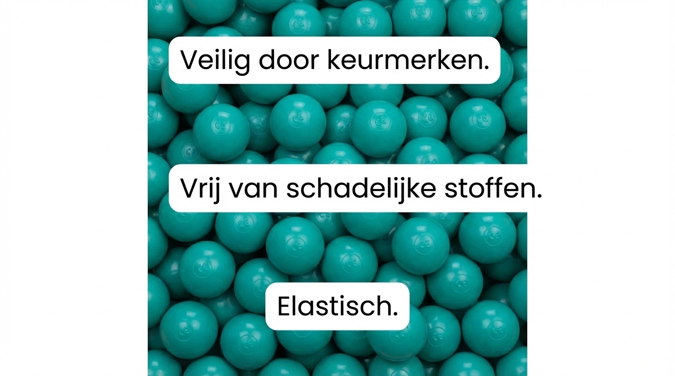 Ballenbak ballen turqoise (70mm) 1000 stuks