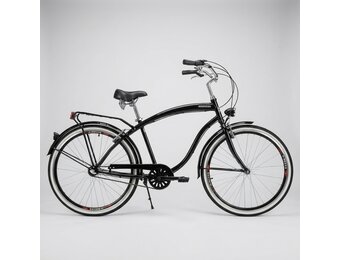 Herenfiets - beach cruiser - 28" - 3 versnellingen - zwart
