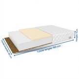 Matras 80x160 - koudschuim - 11cm - kokoslaag - ventilatie latex
