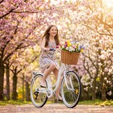 Meisjesfiets - 26 inch - met 7 versnellingen - wit