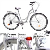 Meisjesfiets - 26 inch - met 7 versnellingen - wit