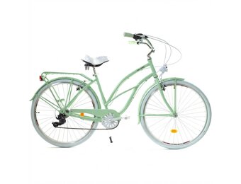 Meisjesfiets - cruiser - 26" - 7 versnellingen - mint wit