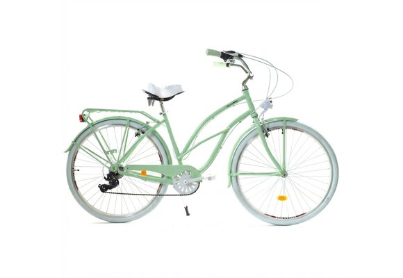 Meisjesfiets - cruiser - 26" - 7 versnellingen - mint wit