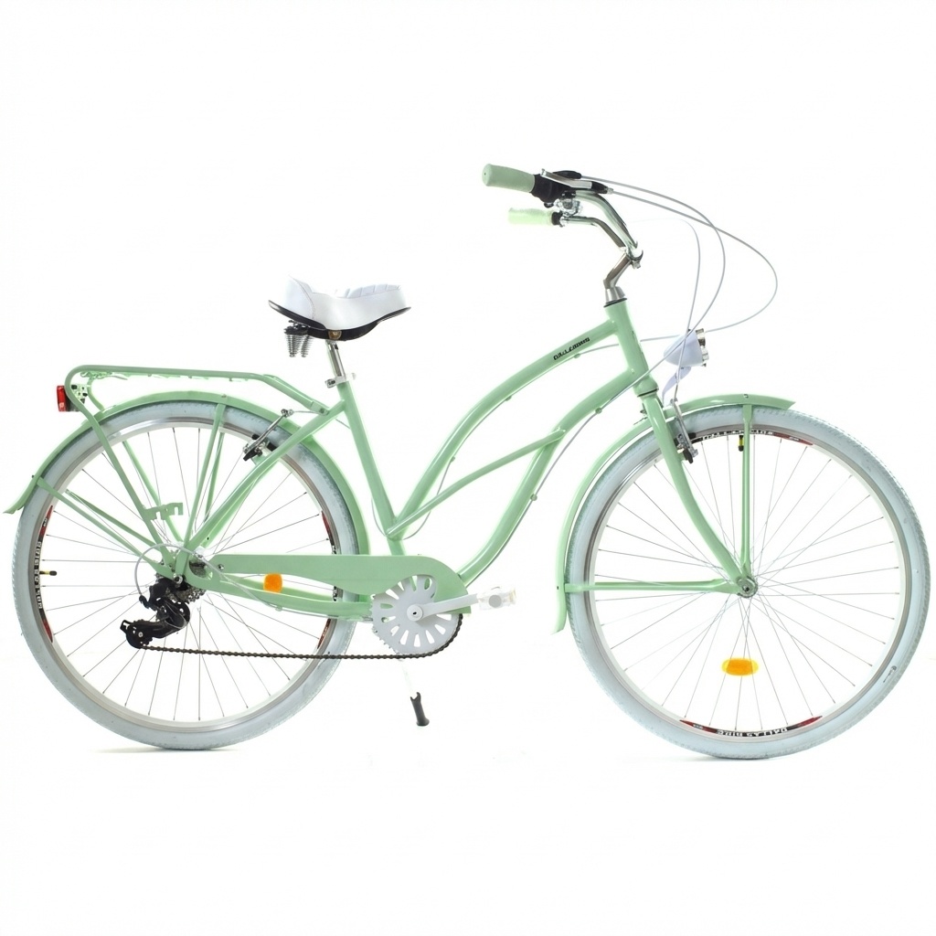 Meisjesfiets - cruiser - 26" - 7 versnellingen - mint wit