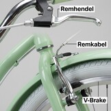 Meisjesfiets - cruiser - 26" - 7 versnellingen - mint wit