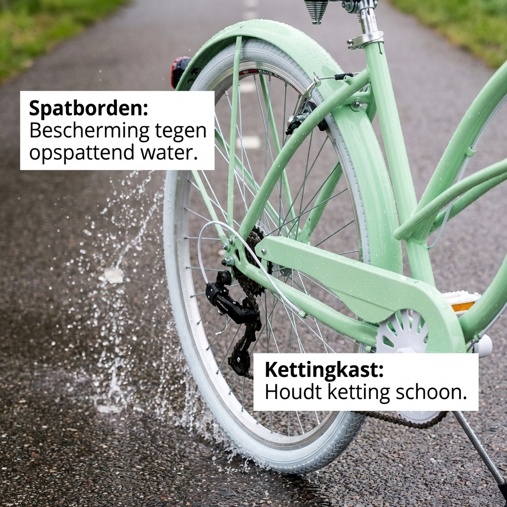 Meisjesfiets - cruiser - 26" - 7 versnellingen - mint wit