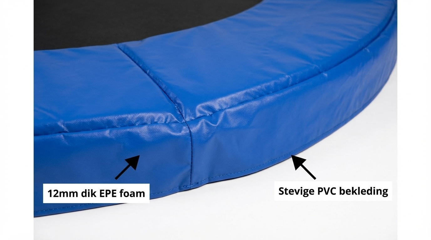 Trampoline rand - beschermrand - rechthoek - 180x270 cm - blauw