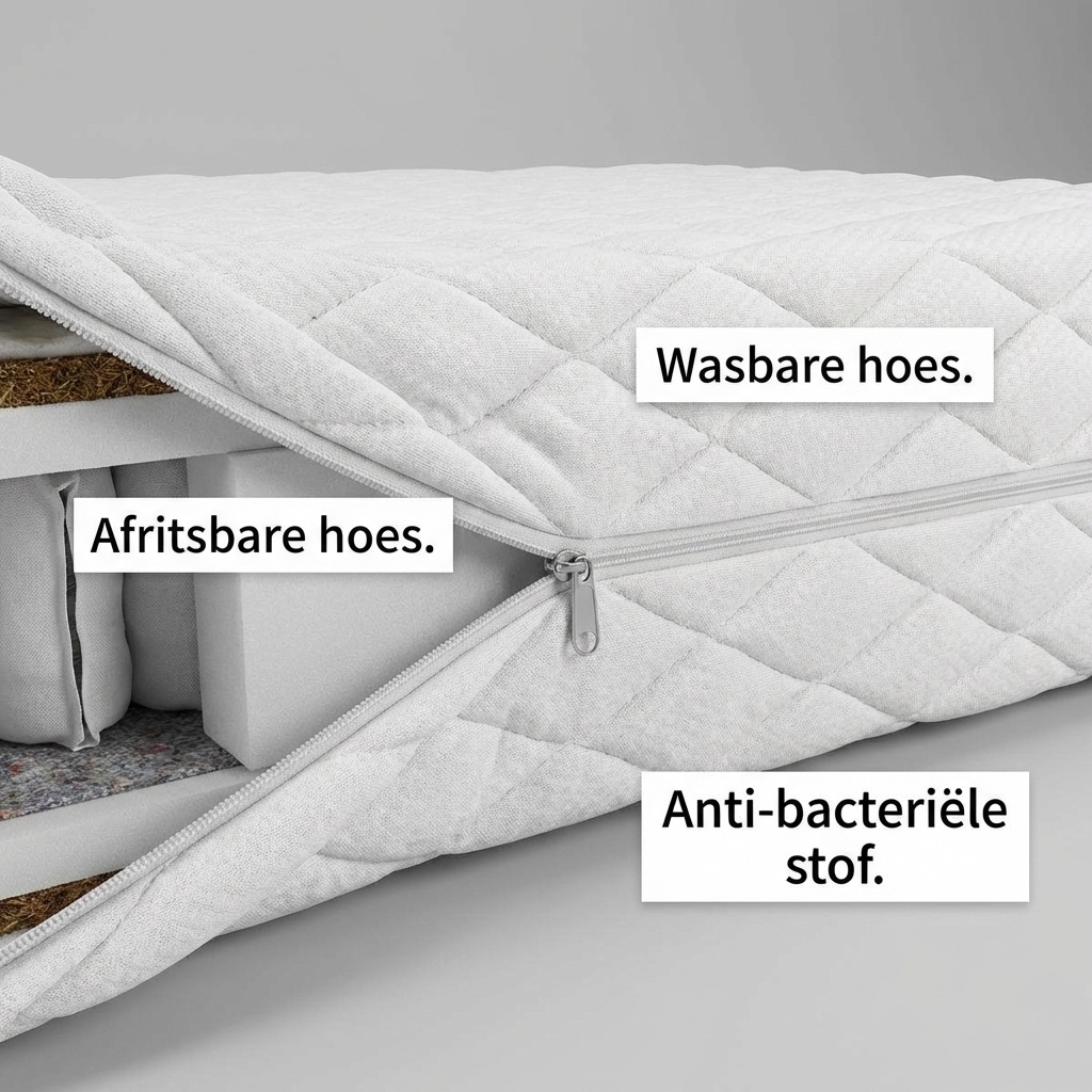 Matras 140x200 pocketvering: 7 zones, 20cm dik, medium