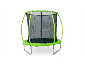 Trampoline 244 cm rond - met veiligheidsnet – groen/zwart