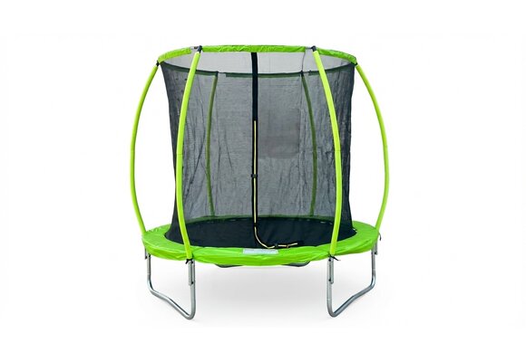 Trampoline 244 cm rond - met veiligheidsnet – groen/zwart