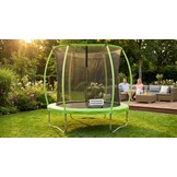 Trampoline 244 cm rond - met veiligheidsnet – groen/zwart