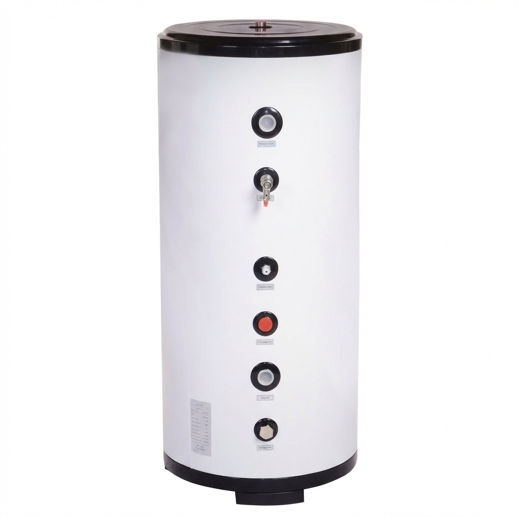 Buffervat warmtepomp - 100L watertank - RVS - 47 x104,5 cm