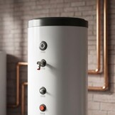 Buffervat warmtepomp - 100L watertank - RVS - 47 x104,5 cm