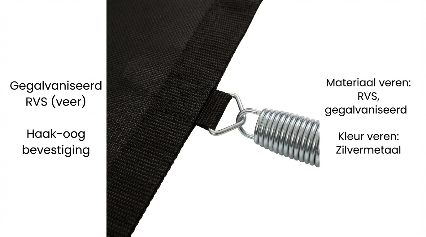 Trampoline springmat & veren set - 80 veren - 13 Ft - 396 cm tot 404 cm diameter