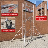 Rolsteiger - 75x180 cm - aluminium - werkhoogte 6,4 m