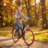 Meisjesfiets - 26 inch - met 3 versnellingen - zwart rood