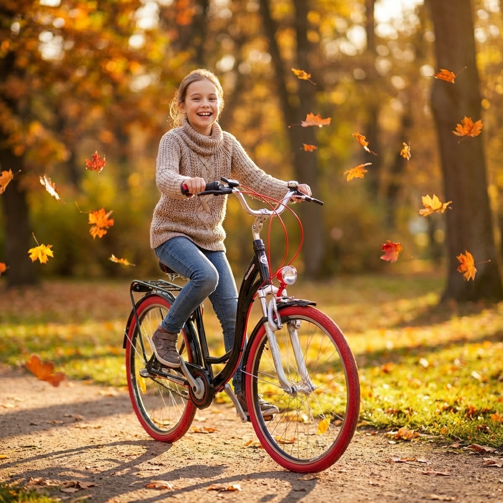 Meisjesfiets - 26 inch - met 3 versnellingen - zwart rood