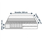 7 zone matras thermoplastisch 200x200 cm Wit