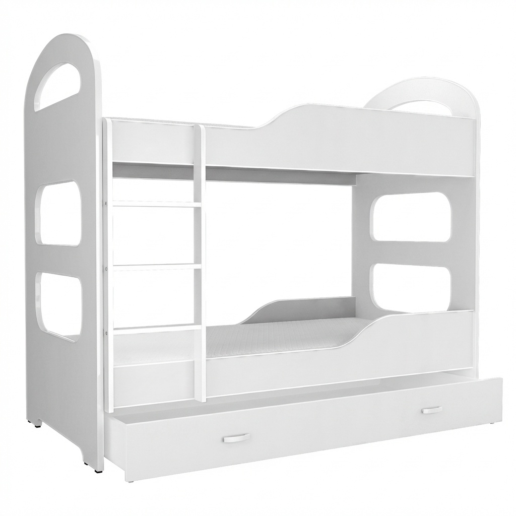 Kinder stapelbed wit - 160 x 80 cm