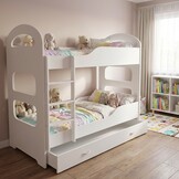 Kinder stapelbed wit - 160 x 80 cm