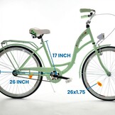 Meisjesfiets 26 inch stevig model mintgroen van Dallas Bike