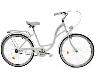 Meisjesfiets 26 inch stevig model wit van Dallas Bike