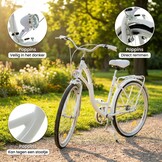 Meisjesfiets 26 inch stevig model wit van Dallas Bike