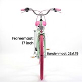 Meisjesfiets - 26 inch - stadsfiets - mintgroen roze