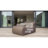 Outdoor poef bruin 115x65x60cm waterdicht polyester