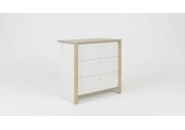 MATIS - Ladekast - commode - 3 laden - 84x45x80cm - wit eiken