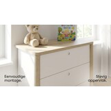 MATIS - Ladekast - commode - 3 laden - 84x45x80cm - wit eiken