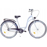 Meisjesfiets 26 inch stevig model wit met zwart van Dallas Bike