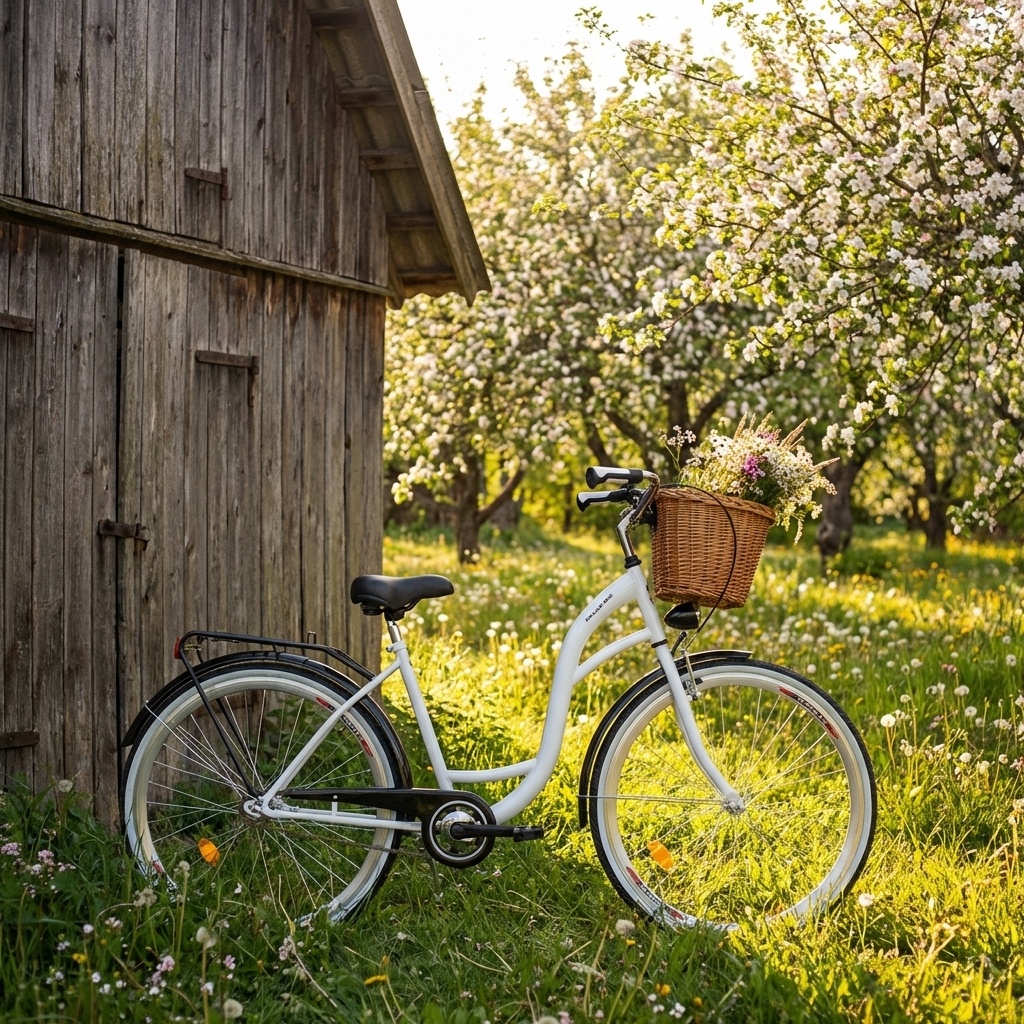 Meisjesfiets 26 inch stevig model wit met zwart van Dallas Bike