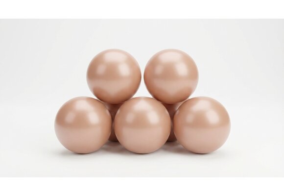 Ballenbak ballen goudroze (70mm) 1000 stuks