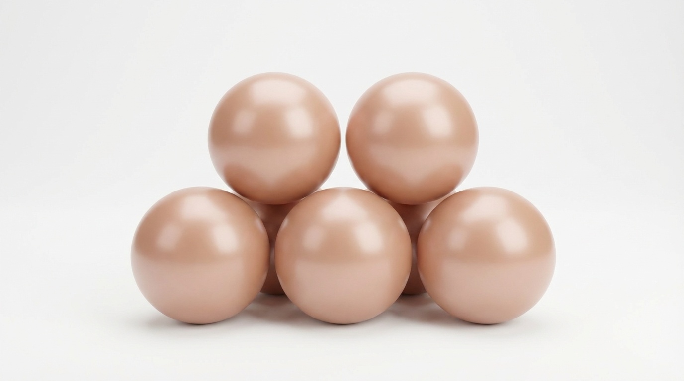 Ballenbak ballen goudroze (70mm) 1000 stuks