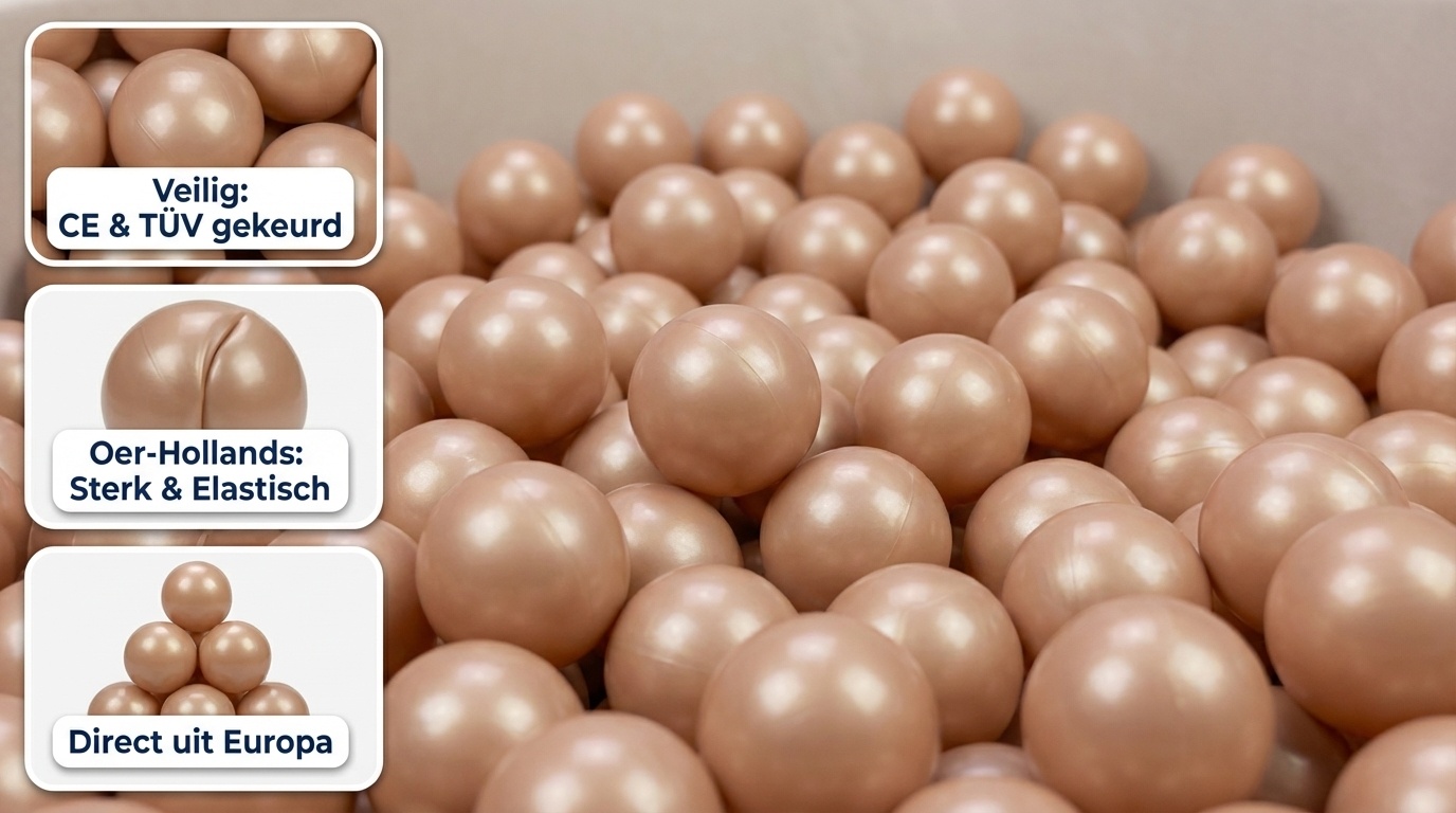 Ballenbak ballen goudroze (70mm) 1000 stuks