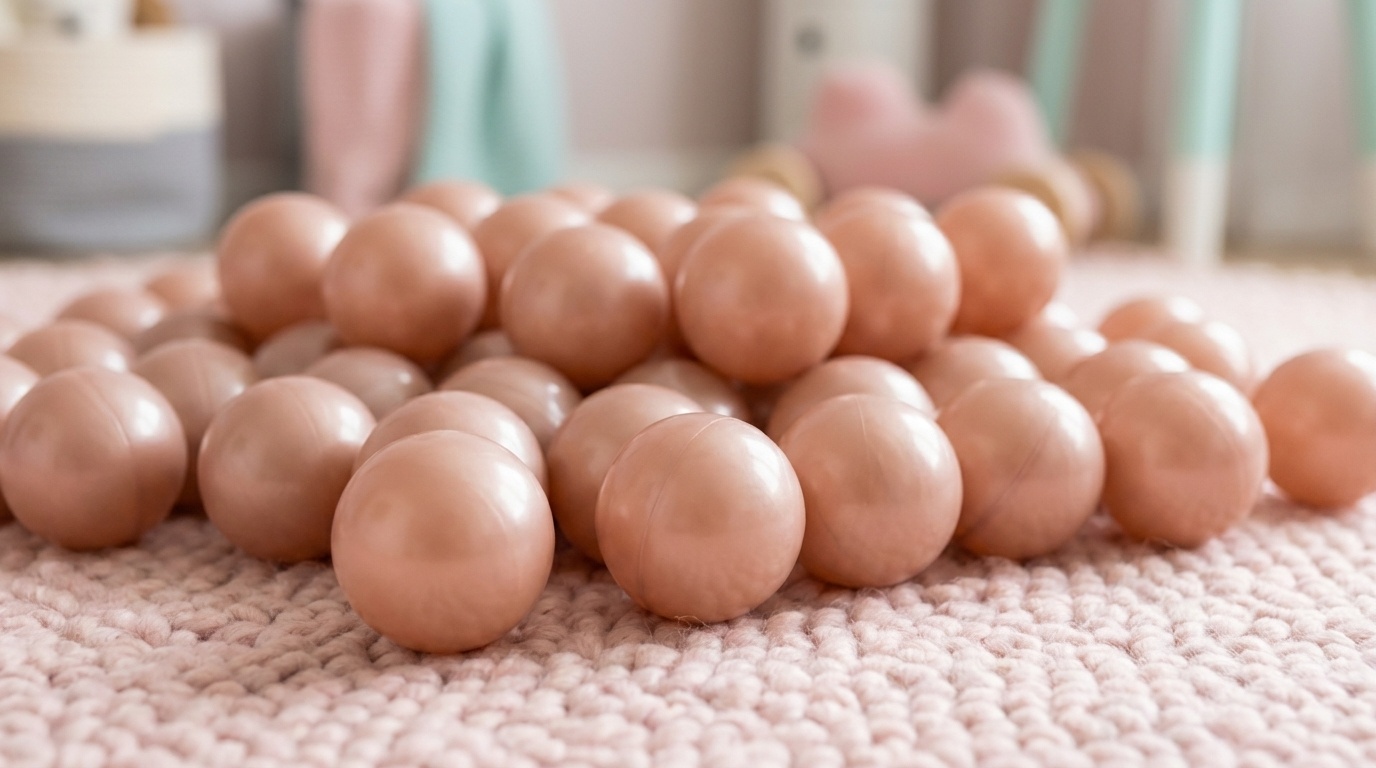 Ballenbak ballen goudroze (70mm) 1000 stuks