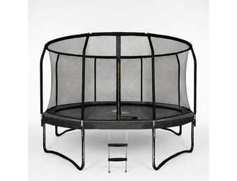 Trampoline - 366 cm - met net en ladder - tot 150 kg - zwart