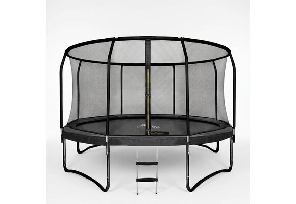 Trampoline - 366 cm - met net en ladder - tot 150 kg - zwart