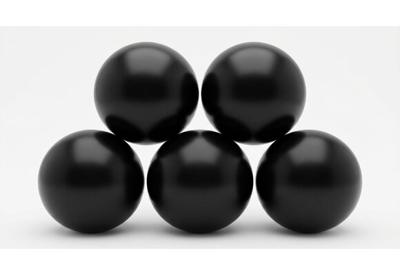 Ballenbak ballen zwart (70mm) 1000 stuks