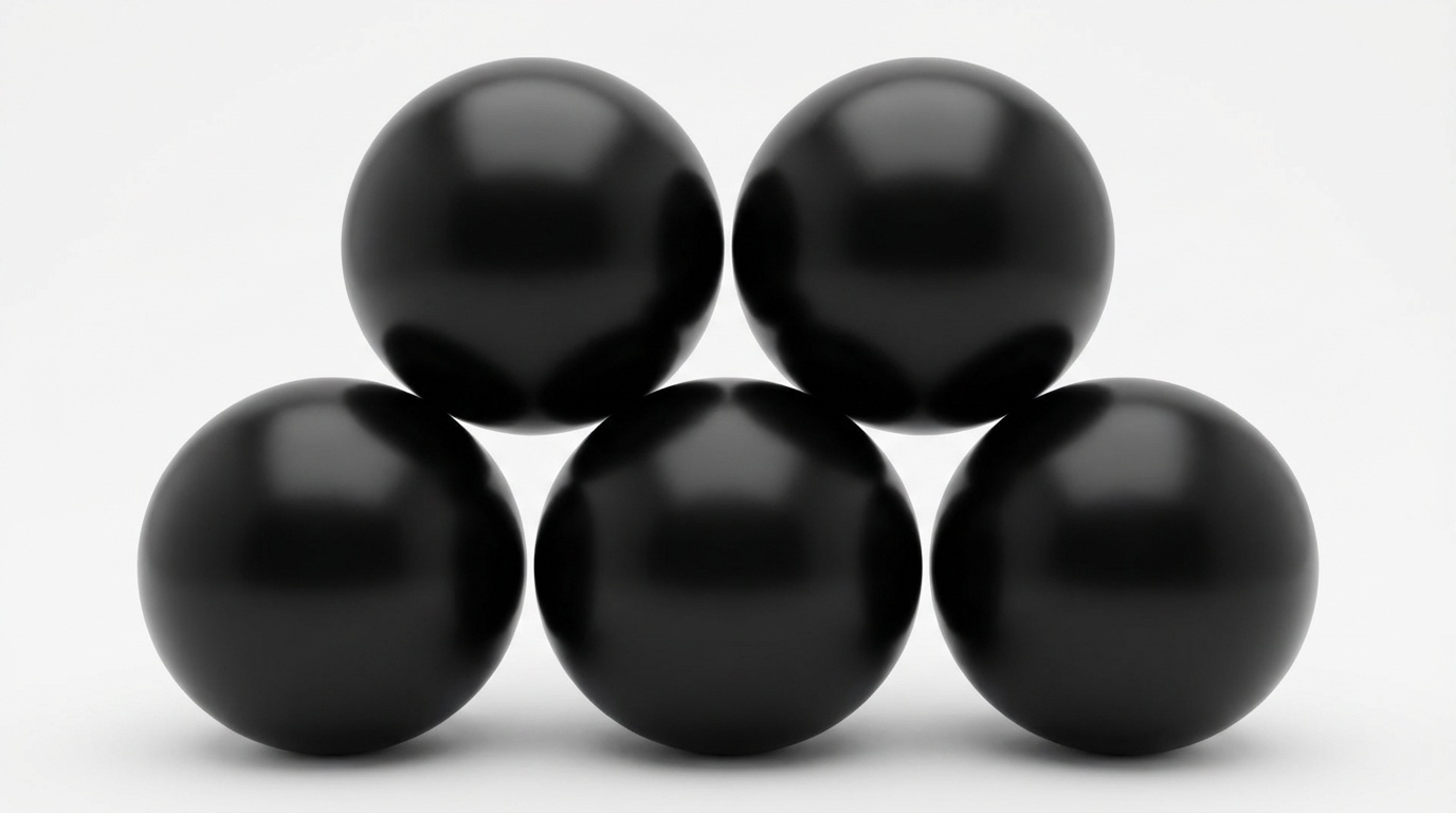 Ballenbak ballen zwart (70mm) 1000 stuks