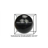 Ballenbak ballen zwart (70mm) 1000 stuks