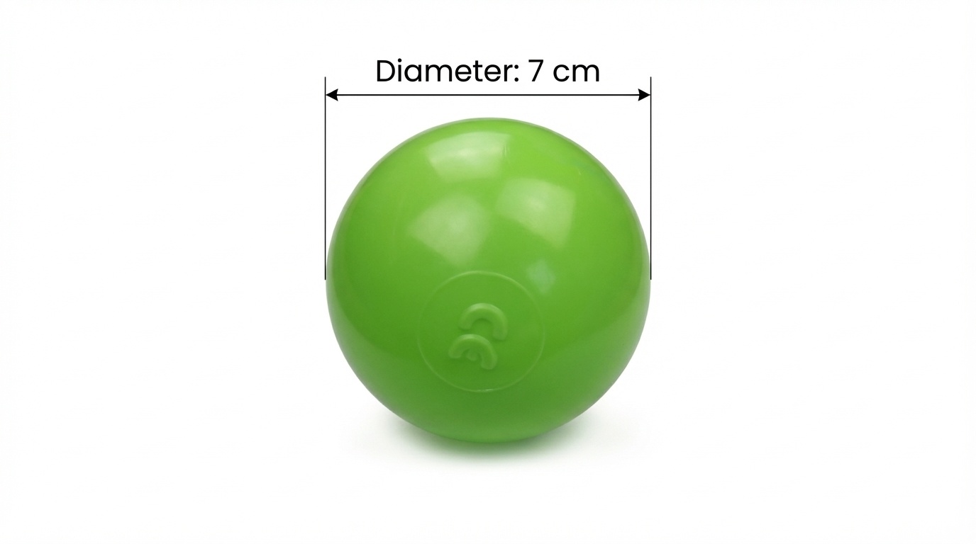 Ballenbak ballen 1000 stuks 7cm, lichtgroen, groen, zwart