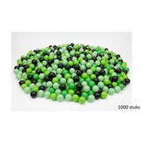 Ballenbak ballen 1000 stuks 7cm, lichtgroen, groen, zwart