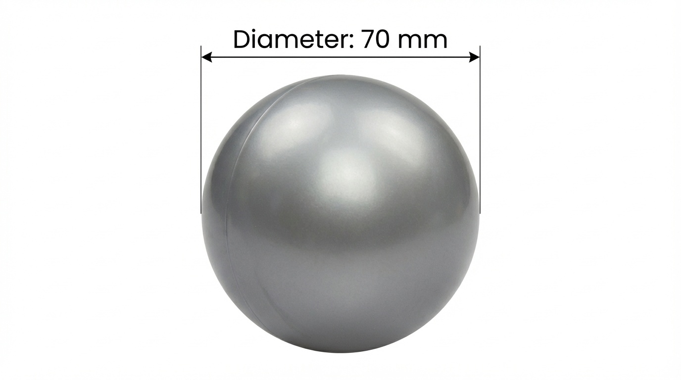 Ballenbak ballen zilver (70mm) 1000 stuks