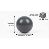 Ballenbak ballen grafiet (70mm) 1000 stuks